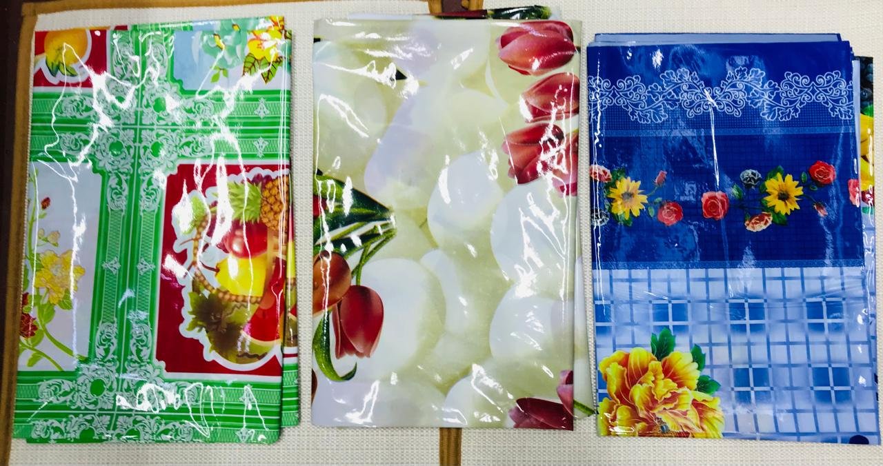 Floral & Geometric Print Waterproof PVC Tablecloths (Multi-Pack)