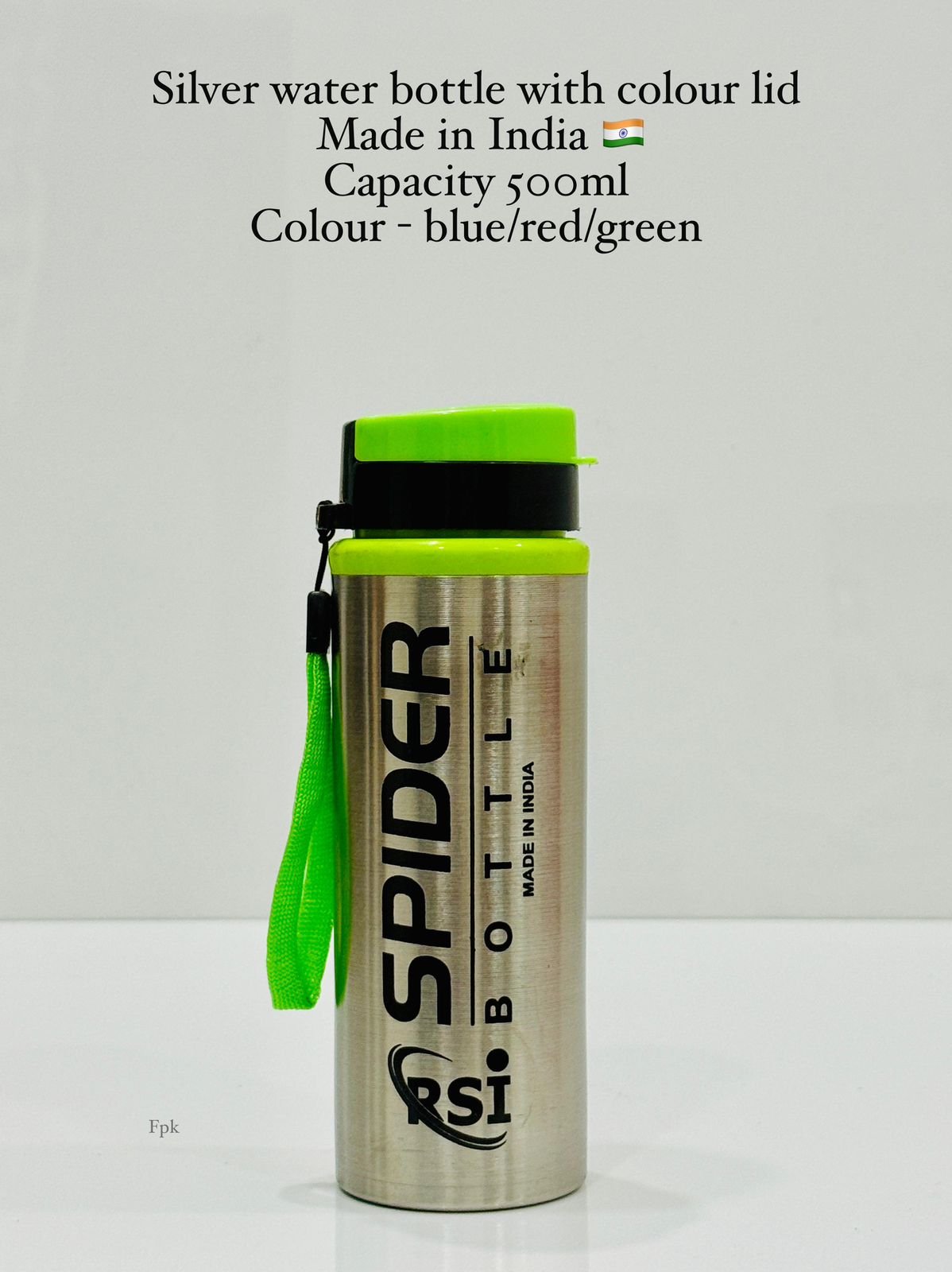 "Spider Bottle" 500ml Silver Water Bottle