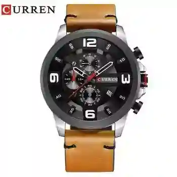 CURREN OFFICIAL LEATHER STRAP WATCHES FOR MEN