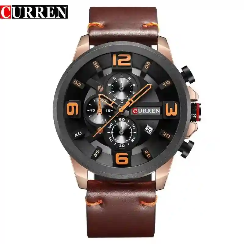 CURREN OFFICIAL LEATHER STRAP WATCHES FOR MEN