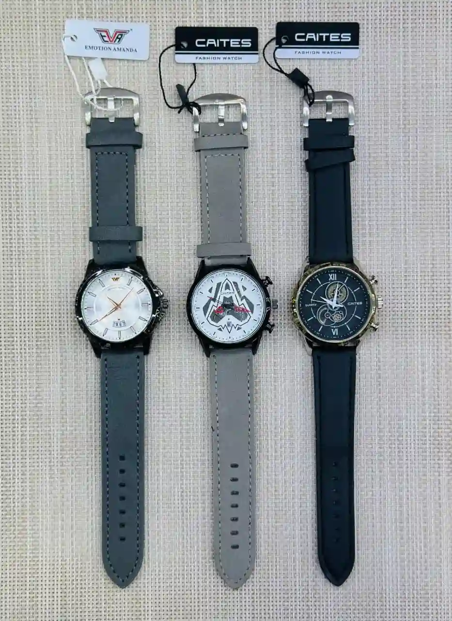 Leather watch Gents