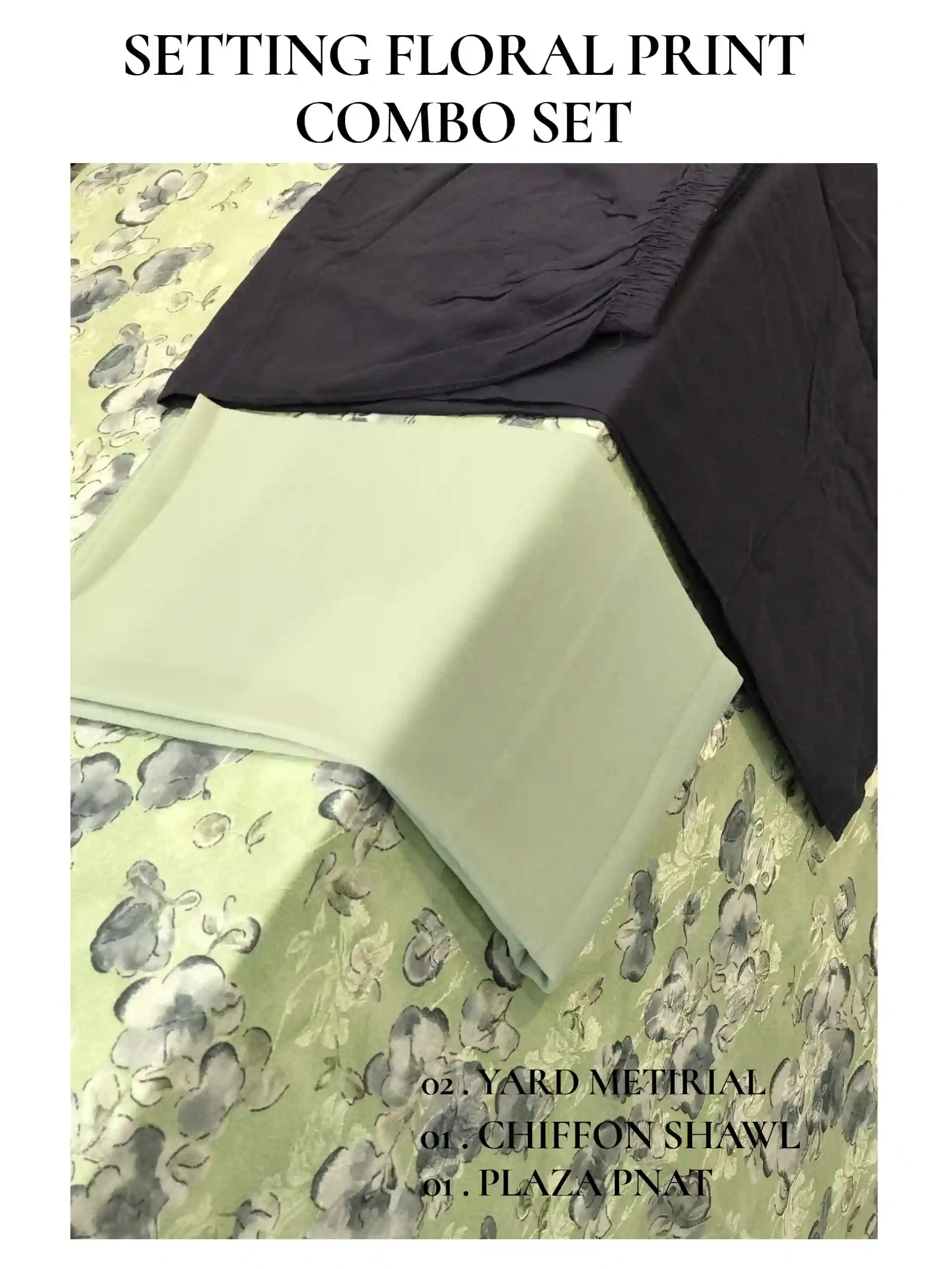 SETTING FLORAL PRINT COMBO SET