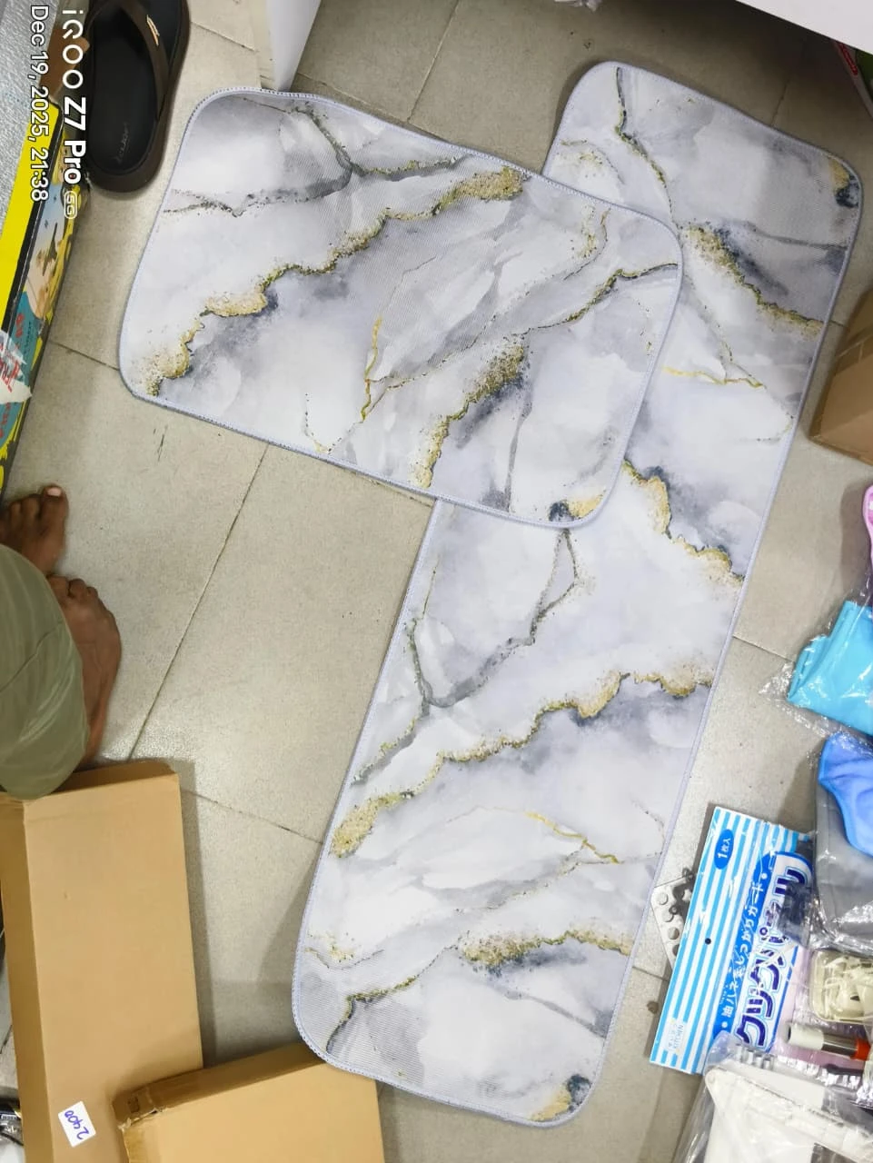 2 in 1 Granite Design Kitchen Floor Carpet