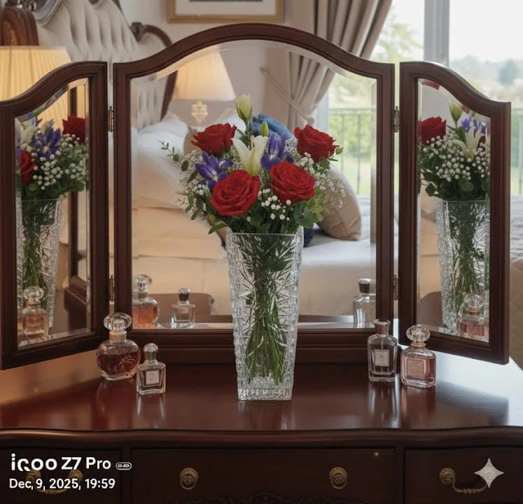 Heavy  Heamend Design Glass Vase