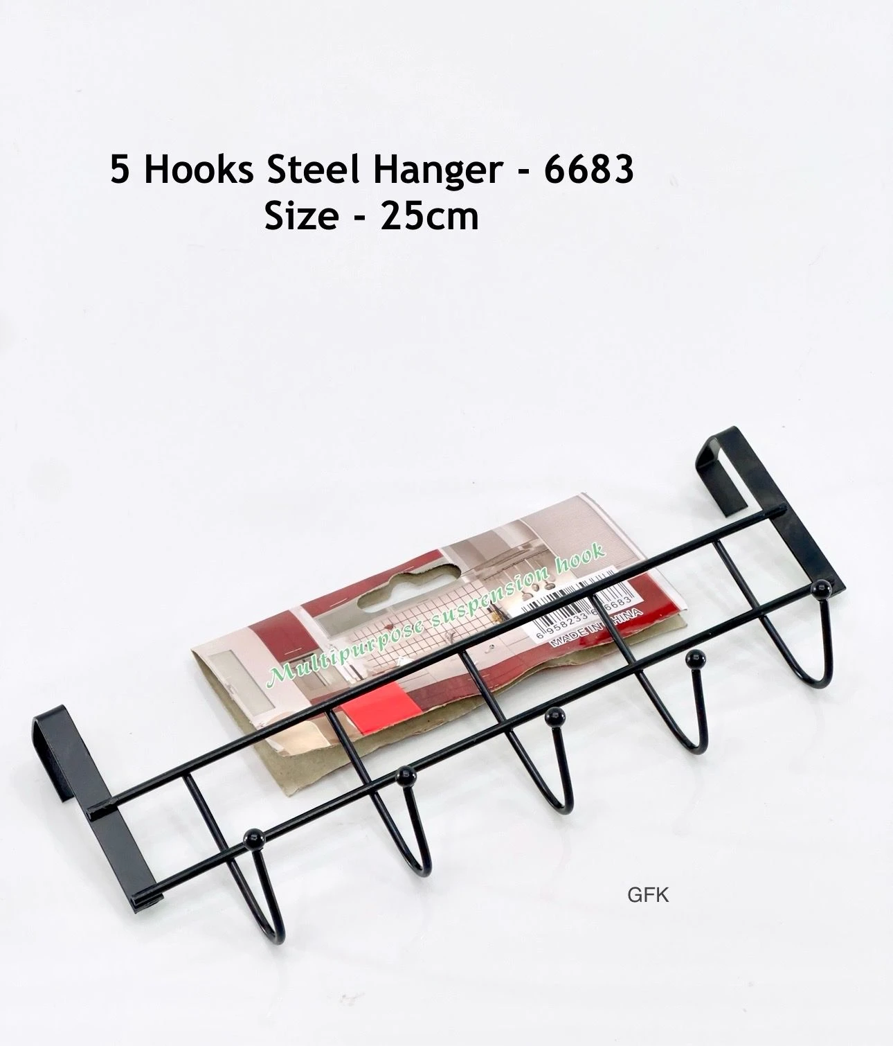 Over The Door 5 Hook Steel Hanger