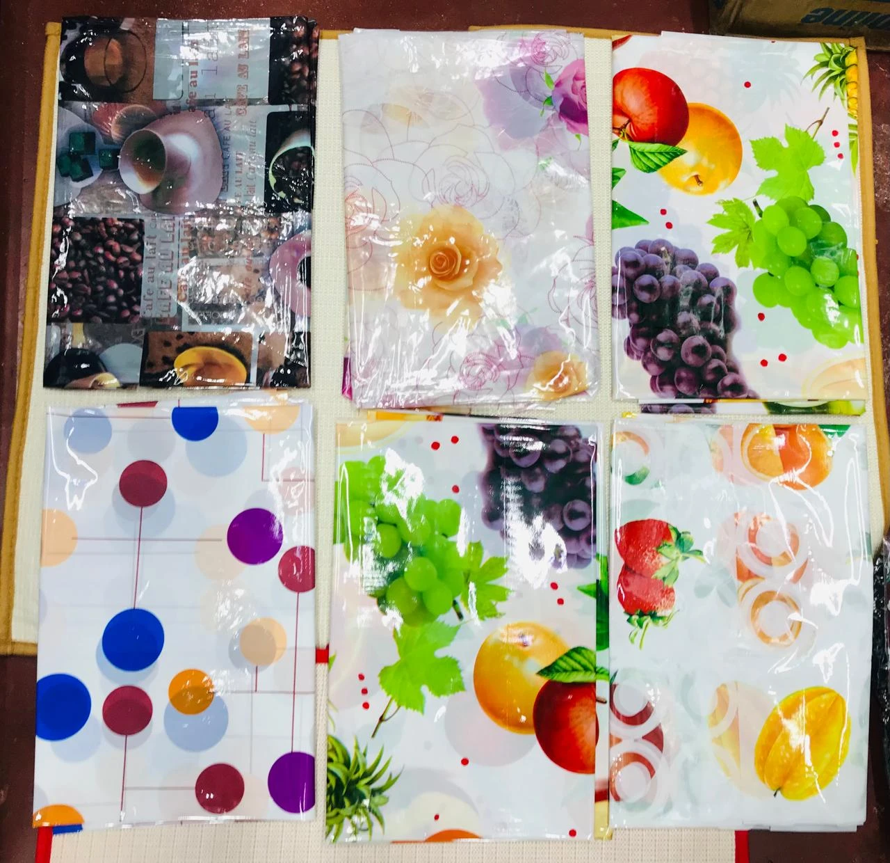 Floral & Geometric Print Waterproof PVC Tablecloths (Multi-Pack)