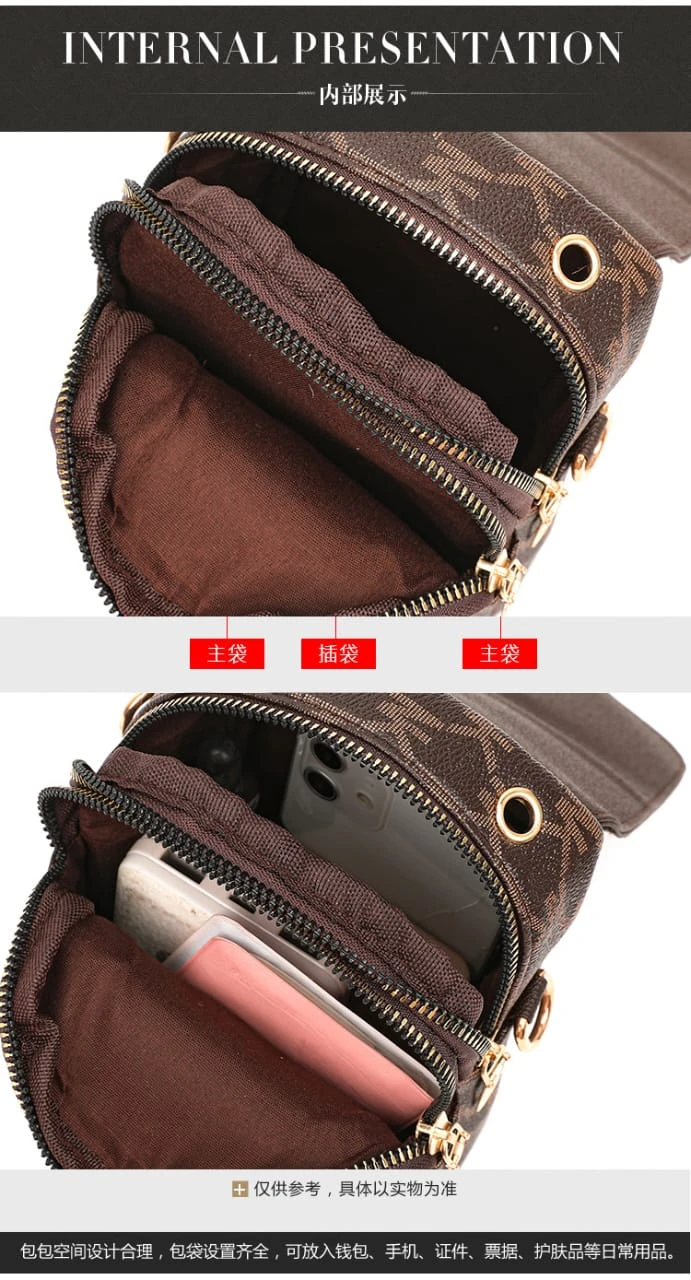 SYGA Women's Small Square Bag Letter Versatile Shoulder Bag Western Style Crossbody Mini Mobile Phone Bag