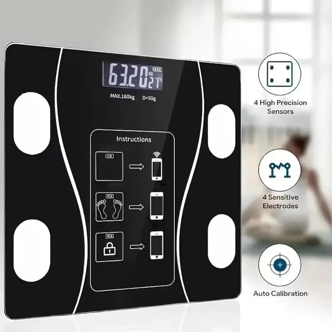 Smart Bluetooth Body Fat Scale with Mobile App Tracking