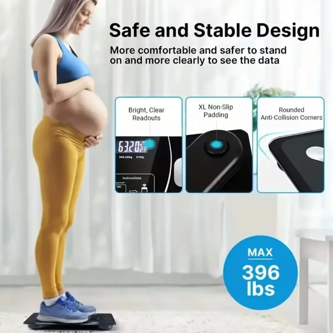 Smart Bluetooth Body Fat Scale with Mobile App Tracking