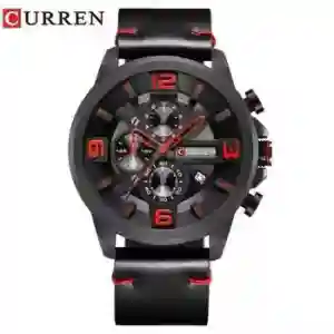 CURREN OFFICIAL LEATHER STRAP WATCHES FOR MEN