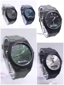 PIAOMA DUAL TIME RUBBER STRAP SPORT WATCHES