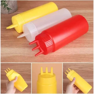 2pcs 3hole Sauce Bottle