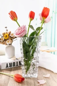 Heavy  Heamend Design Glass Vase