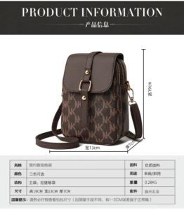 SYGA Women's Small Square Bag Letter Versatile Shoulder Bag Western Style Crossbody Mini Mobile Phone Bag