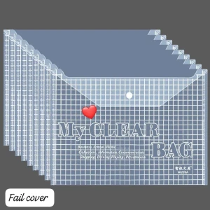 Maxi "My Clear Bag" A4 or Foolscap Plastic Document Envelope/File Folder