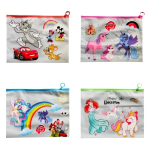 Cartoon Character A4/Foolscap Transparent Zipper Document Pouch