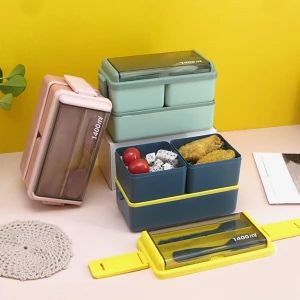 1400ml Perimium quality 2layer Bento Lunch Box